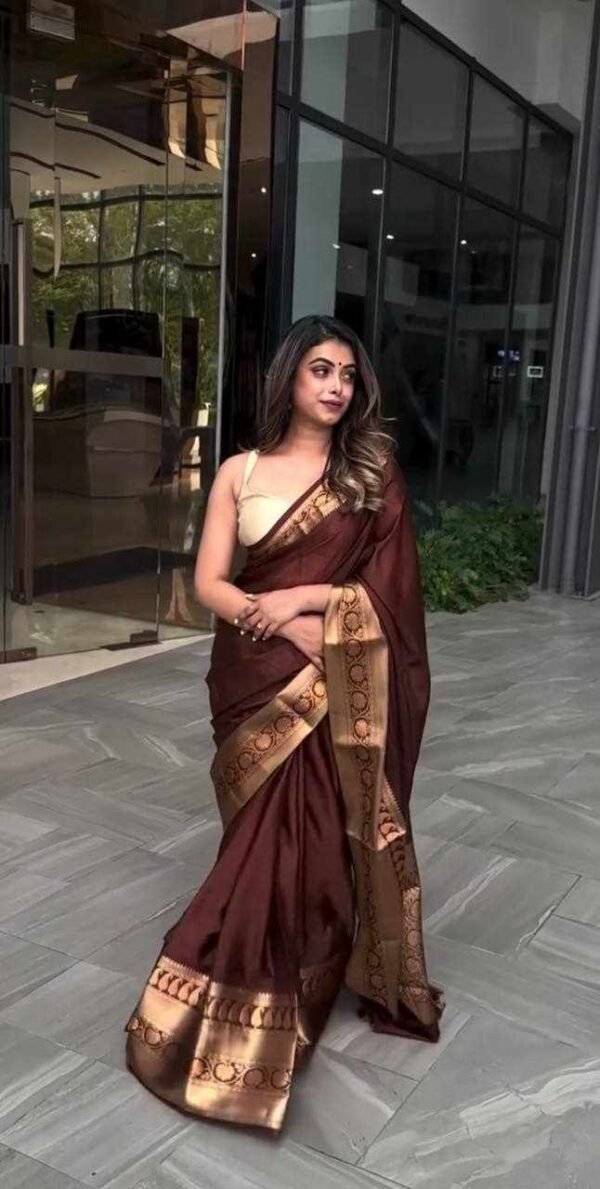 KP 6051 SOFT LICHI SILK SAREE